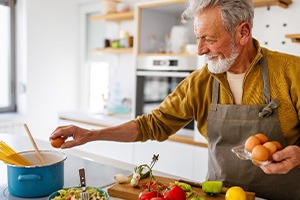 Soft foods prepared for South Portland implant patient 