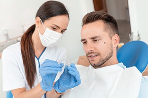 a person visiting their dentist