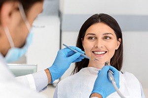 Woman seeing dentist in South Portland