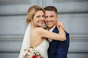 South Portland patient smiling at wedding