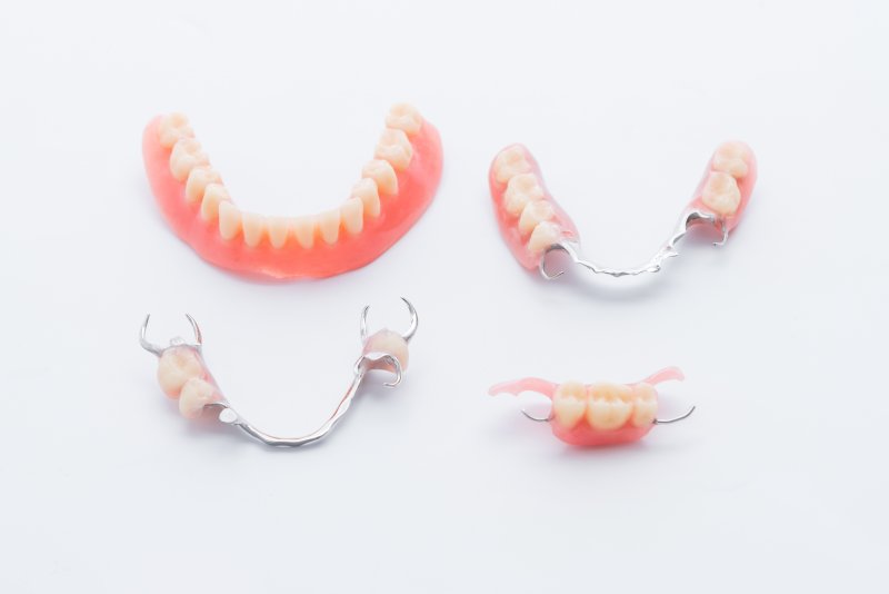 dentures lying on a table